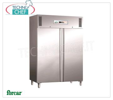 Forcar - Armadio  2 Porte, INOX 304, lt.1325, Ventilato, Temp.-2°/+8°C, Classe C, mod.G-GN1410TN