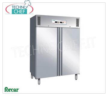 Forcar - Armadio Frigo-Freezer Combinato INOX 304, 2 Porte, 2 temperature, mod.G-GNV1200DT Armadio Frigorifero/Congelatore Combinato 2 Porte Professionale, struttura in acciaio INOX 304, doppia temperature -2°/+8°C, -18°/-22°C, lt.507+507, refrigerazione ventilata, Gas R290, Gastronorm 2/1, Kw.0,255+0,75, Peso 195 Kg, dim.mm.1340x830x2010h