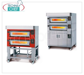 Forni pizza modulari elettrici con camera cottura interamente in refrattario 