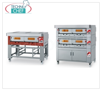 Forni pizza modulari a gas, piano in refrattario 