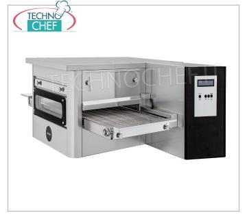 TECHNOCHEF - Forno Pizza Tunnel a Gas con Nastro largo 400 mm, Mod.TUNNELC/40GAS Forno pizza tunnel a gas con nastro in maglia inox largo 400 mm, cottura ventilata, resa 20 pizze/ora max, Potenza Termica Kw 10,4, V.230/1,  Peso lordo Kg 190, dim.mm.1425x1015x450h