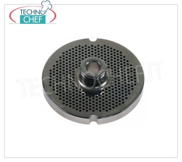 Stampo forato in ACCIAIO INOX per TRITACARNE  Tipo 8, con  Fori Ø 2 mm,