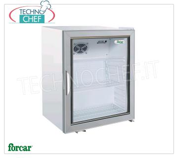 Forcar - Vetrina Frigo per Bibite, 1 Porta, cap.96 bottiglie, Statico,Temp.+2°+8°C, Classe B, Mod.G-SC100G