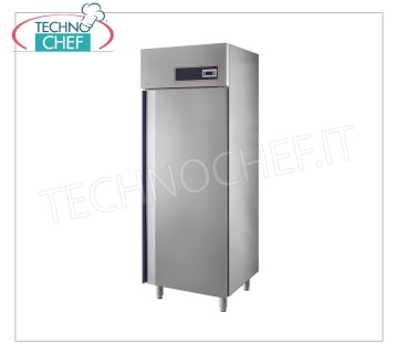 TECHNOCHEF- Armadio Frigo 1 Porta, lt 680, Ventilato, Temp.-2°/+8°C, Classe C Armadio Frigorifero 1 Porta, Professionale, struttura esterna in acciaio inox, lt.680, Temp.-2°/+8°C, ECOLOGICO in Classe C, Gas R290a, ventilato, V.230/1, Kw.0,35, Peso 76 Kg, dim.mm.720x790x2020h