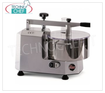 TECHNOCHEF -  Cutter Professionale con vasca da t.3, Mod.C1 Cutter professionale con vasca inox da 3 litri, 1 Velocità, 730 giri/minuto, V 230/1, Kw.0,68, Peso 12 Kg, dim.mm.520x320x620h.