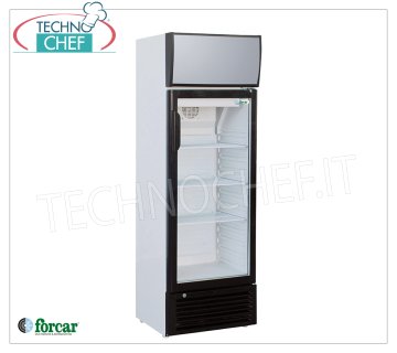 FORCAR - Vetrina Frigo per Bibite, 1 Porta Vetro, Statica, Temp.+2°/+8°C, lt.171, Classe B