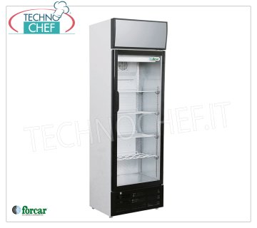 FORCAR - Vetrina Frigo per Bibite, 1 Porta Vetro, Statica, Temp.+2°/+8°C, lt.290, Classe B