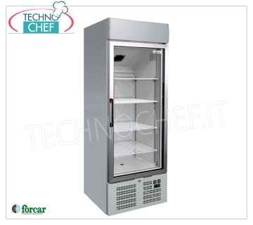 FORCAR - Vetrina Frigo per Bibite, 1 Porta Vetro, Statica, Temp.+2°/+8°C, lt.331, Classe C