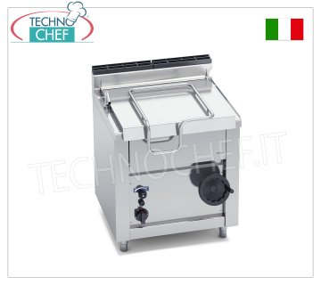 Technochef - Brasiera a Gas, Ribaltamento Manuale, Capacità lt.60, Mod.G7BR8/I Brasiera ribaltabile a gas, BERTOS, Linea MACROS 700, Serie HIGH-TECH MAXI, con vasca inox da lt.60, ribaltamento manuale, Potenza termica Kw.14,5, Peso 117 Kg, dim.mm.800x700x900h