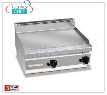 FRY TOP a GAS con PIASTRA LISCIA in Multipan, modulo TOP, Mod.G7FL8B-2 FRY TOP a GAS con PIASTRA LISCIA, BERTOS, Linea MACROS 700, Serie MULTIPAN, DOPPIO modulo TOP con ZONA COTTURA da mm 795x500, COMANDI INDIPENDENTI, potenza termica Kw.13,8, Peso 70 Kg, dim.mm.800x700x290h
