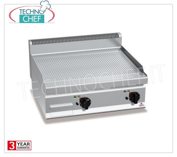 FRY TOP a GAS con PIASTRA RIGATA in MULTIPAN, modulo TOP, mod.G7FR8B-2 FRY TOP a GAS con PIASTRA RIGATA, BERTOS, Linea MACROS 700, Serie MULTIPAN, DOPPIO modulo TOP con ZONA COTTURA da mm 795x500, COMANDI INDIPENDENTI, potenza termica Kw.13,8, Peso 70 Kg, dim.mm.800x700x290h