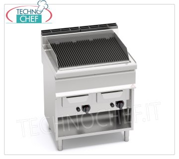 TECHNOCHEF - GRILL VAPOR a GAS, DOPPIO modulo su VANO a GIORNO, Mod.G7WG80M GRILL VAPOR-ACQUA a GAS, BERTOS, Linea MACROS 700, Serie WATER GRILL, DOPPIO modulo su VANO a GIORNO con ZONA COTTURA da mm 700x515, potenza termica Kw.18,00, Peso 85 Kg, dim.mm.800x700x900h