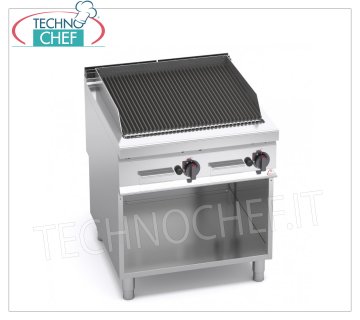 TECHNOCHEF - GRIGLIA PIETRALAVICA a GAS, DOPPIO modulo su VANO a GIORNO,  Mod.G9PL80M/G GRIGLIA PIETRA LAVICA a GAS, BERTO'S, Linea MAXIMA 900, Serie COMFORT POWER, DOPPIO modulo su VANO a GIORNO con ZONA COTTURA da mm 760x700, COMANDI INDIPENDENTI, potenza termica Kw.18,00, Peso 100 Kg, dim.mm.800x900x900h