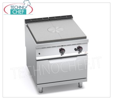 TECHNOCHEF - CUCINA TUTTAPIASTRA a GAS su FORNO a GAS GN 2/1, mod. G9TP+FG CUCINA TUTTAPIASTRA a GAS su FORNO a GAS GN 2/1, BERTOS  Linea MAXIMA 900, Serie HIGH POWER, potenza termica Tot. Kw. 20,8, Peso 198 kg, dim.mm.800x900x900h