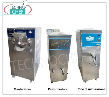 LABORATORIO Completo  GELATO artigianale: MANTECATORE - PASTORIZZATORE - TINO  di Maturazione --- USATE - OCCASIONE Attrezzature usate per laboratorio completo gelato artigianale