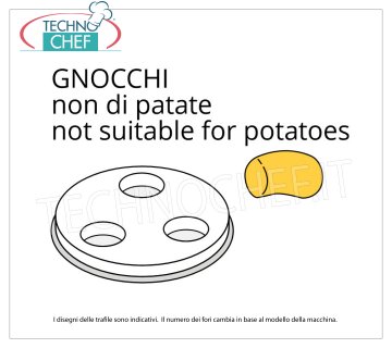 Technochef - TRAFILA GNOCCHI in LEGA OTTONE-BRONZO