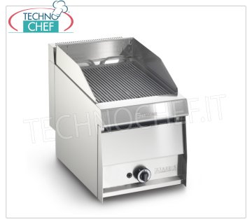 GRILL VAPOR GAS versione TOP, Linea POWER, 1 Modulo - ARRIS - Serie 700 - Richiedere Preventivo GRILL VAPOR GAS versione TOP, Linea POWER, 1 modulo con ZONA DI COTTURA da mm 390x470, completa di grigliato a tondini, dispositivo per regolazione piano cottura, potenza termica 10,5 kw, Peso 50 Kg, dim.mm.420x700x440h