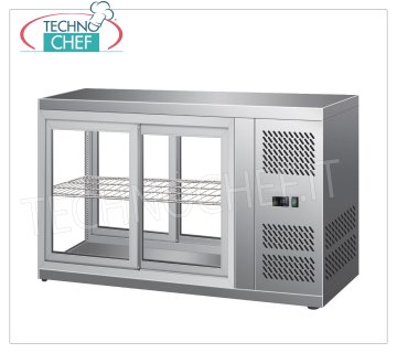 Forcar - VETRINA ESPOSITRICE REFRIGERATA, capacità lt.110, Ventilata, Classe C, mod.G-HAV91 Vetrina espositrice refrigerata da banco in acciaio inox, refrigerazione VENTILATA, temperatura +2°/+8° C, capacità lt.110, Gas ECOLOGICO R600a, Classe C, V.230/1, Kw 0,18, Peso 59 Kg, dim. esterne mm. 910x510x550h