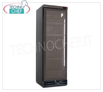 Technochef - Frigorifero vini, 1 porta vetro, capacità 126 Bottiglie, Statico con agitatore, doppia temperatura - mod.ICOOL40W Cantinetta refrigerata per vini, 1 porta vetro, capacità 126 bottiglie,  temperatura +4°C/+18°C | +16°C/+10°C/+5°C, refrigerazione statica con ventola, illuminazione a LED, V.230/1, Kw.0,23, Peso 67 Kg, dim.mm.600x650x1850h