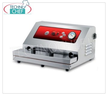 Technochef - Macchina sottovuoto automatica ad aspirazione esterna, barra saldante da 350 mm, mod.IDEAL