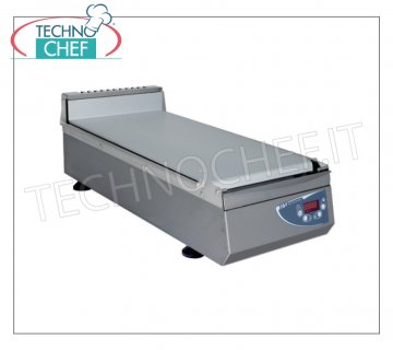 Technochef - Cuocipiadina elettrico da banco per 2 piadine, V. 230/1, Kw 2,2 Cuocipiadina ELETTRICO con piastra in acciaio (ferro)  con piastra di cottura da mm.300x600, capacità 2 piadine, V.230/1, Kw.2,2, Peso 24 Kg, dim.mm.340x720x260h