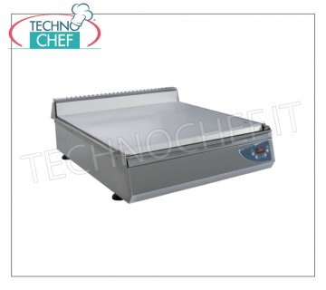 Technochef - Cuocipiadina elettrico da banco  per 4 piadine, V. 380/3+N, Kw 4,50 Cuocipiadina ELETTRICO con piastra in acciaio (ferro) con piastra di cottura da mm.600x600, capacità 4 piadine, V.38/3+N, Kw.4,5, Peso 46 Kg, dim.mm.600X720X260h