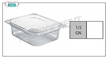 Bacinelle Gastronorm 1/2 in policarbonato Bacinella gastro-norm 1/2 in policarbonato, capacità lt.4,1, dim.mm.325 x 265 x 65 h