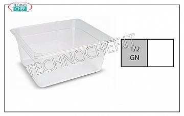 Bacinelle in Polipropilene  Gastro-norm 1/2 Contenitore gastro-norm 1/2 in polipropilene, dim.mm.325 x 265 x 65 h