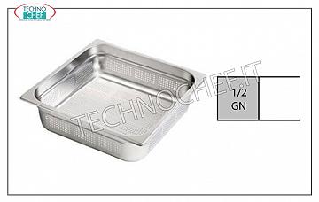 Bacinelle Forata GN 1/2 in acciaio inox Bacinella gastro-norm 1/2, forata, inox 18/10, dim.mm.325 x 265 x 20 h