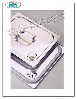 Bacinelle Gastronorm in acciaio inox Coperchio inox 18/10 con presa maniglia per bacinella GN 1/4