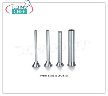 SET 4 IMBUTI INOX Set 4 imbuti in acciaio inox con diametro mm 16-20-28-38
