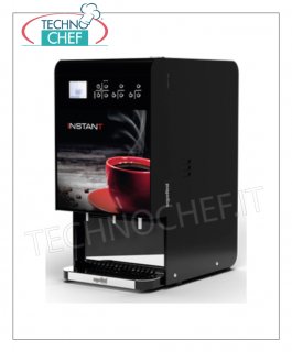 TECHNOCHEF - Distributori bevande calde, macchina per prodotti liofilizzati con 3 erogatori Distributore automatico per prodotti solubili in acqua, con 3 erogatori, display elettronico, V.230/1, kw 1,10, dimensioni mm: 270x390x520h