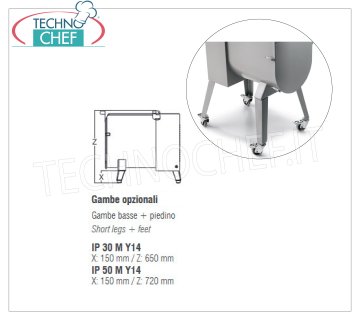 SIRMAN - Gambe basse con piedino Gambe basse con piedino per impastatrici carne mod.IP30M / IP50M