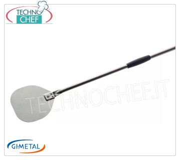 Gi.Metal - Palettino pizza in acciaio inox, Linea Alice, lunghezza manico cm 150 Palino pizza in acciaio inox, Linea Alice, leggera, scorrevole e resistente, diametro 200 mm, lunghezza manico 1500 mm.