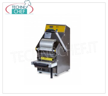 TECHNOCHEF - Termosigillatrice Manuale a Leva per Vaschette, Mod.TSM101-R TERMOSIGILLATRICE MANUALE A LEVA da banco SENZA STAMPO, per VASCHETTE PREFORMATE con MISURA MAX di mm 205x150x100h, V.230/1, kw 0,5, dimensioni mm 260x300x500h