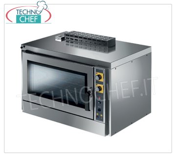 Forno convezione gas per 4 teglie da mm 600x400, comandi meccanici FORNO CONVEZIONE  GAS con UMIDIFICATORE per PASTICCERIA e PANETTERIA, camera di cottura per 4 TEGLIE da mm 600x400, COMANDI ELETTROMECCANICI, V.230/1, Potenza Termica Kw 8,00, Peso 92 Kg, dim.mm.960x760x740h