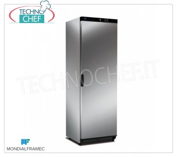 MONDIAL FRAMEC -  Armadio Congelatore-Freezer 1 Porta, lt.580, Mod.KICNX60LT Armadio Congelatore-Freezer 1 porta, MONDIAL FRAMEC, struttura esterna in lamiera d'acciaio inox, capacità lt.580, temperatura negativa -15°/-25°C, statico con evaporatore a griglie, V. 230/1, Kw. 0,36, Peso 101 Kg, dim.mm.775x740x1882h