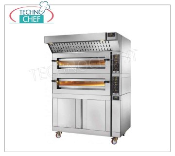 FORNO Elettrico per 6 PIZZE   Ø 34 cm,  Camera Cottura TOTALMENTE in REFRATTARIO, mod. KING6GTOP Forno PIZZA Elettrico professionale, ﻿Capacità Pizze 6 x Ø 34 cm, CAMERA da 105x70x15,5h  INTERAMENTE in REFRATTARIO, Comandi Digitali, Temp. 60 - 500 °C, Kw 10,4 - V. 400/3+N, Peso 217 kg, dim. mm. 1485x935x425h