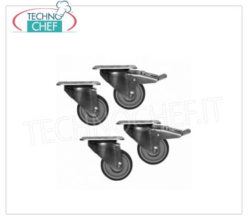 Forcar - Kit 4 ruote, 2 con freno