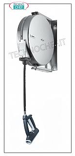 Idropistola con tubo a riavvolgimento automatico su telaio basculante IDROPISTOLA  con Tubo ESTRAIBILE  lungo 10 metri a  RIAVVOLGIMENTO AUTOMATICO su TELAIO BASCULANTE a parete