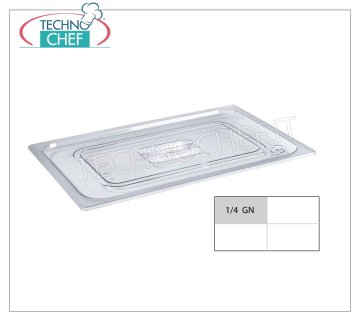 Coperchio Policarbonato per Bacinelle gastro-norm Coperchio in policarbonato con presa maniglia per bacinella gastro-norm 1/4