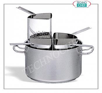 Technochef - Casseruola Cuocipasta Inox con 4 Cestelli, Professionale per Induzione Casseruola Cuocipasta inox completa di 4 Cestelli, capacità litri 20,2, adatta anche per Piastre ad Induzione, diam.cm.35 x 21h