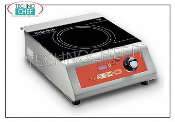 Technochef - PIASTRA ad INDUZIONE da Tavolo, SUPERFICIE UTILE Ø 240 mm PIASTRA AD INDUZIONE da tavolo, SUPERFICIE UTILE: DIAMETRO 240 MM, POTENZA 3,5 Kw, V. 230/1, dimensioni esterne mm. 330X440X164h