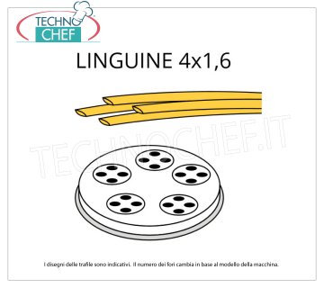 FIMAR - TRAFILA LINGUINE 4x1.6 in LEGA OTTONE-BRONZO Trafila per linguine in lega di ottone-bronzo 4x1,6 mm, per mod.MPF2.5N/MPF4N e mod.PF25E/PF40E.