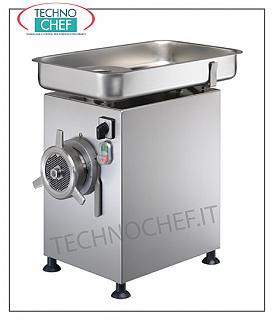 Technochef - Tritacarne professionale con gruppo macinazione INOX, Tipo 32, Carenato, mod. C/E32N Tritacarne - bocca 32, capacità prod. Kg/h 500, V 400/3, Kw 2,2, dim cm. 32,8x55,1x54,8h