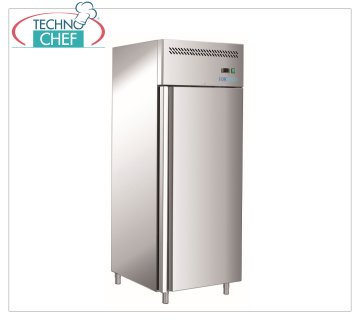 Forcold - Armadio Frigo 1 Porta, Premium line, con Monoblocco, Sistema plug-in, lt.605, Temp.+0°/+8°C, Ventilato, GN 2/1, Classe A, mod.M-GNH610TN-FC Armadio Frigorifero 1 Porta, Premium line, con Monoblocco, Sistema plug-in, lt.605, temp.+0°/+8°C, refrigerazione ventilata, ECOLOGICO in Classe A, Gas R290, GN 2/1, V.230/1, Kw.0,167, Peso 122 Kg, dim.mm.726x864x2150h