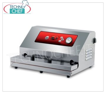 Technochef - Macchina sottovuoto automatica ad aspirazione esterna, barra saldante da 450 mm, mod.MAGIC