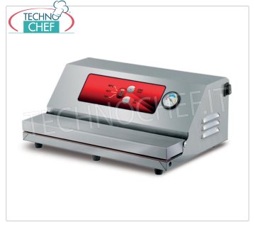 Technochef - Macchina sottovuoto semiautomatica ad aspirazione esterna, barra saldante da 400 mm, mod.MATIC40