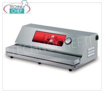 Technochef - Macchina sottovuoto semiautomatica ad aspirazione esterna, barra saldante da 500 mm, mod.MATIC50