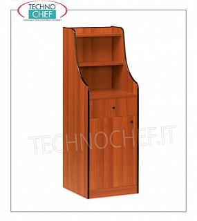 Mobili servizio sala Mobile di servizio sala in legno nobilitato colore CILIEGIO, con 1 cassetto portaposate, vano con anta a battente ed alzata con 2 ripiani, dim.mm.480x480x1450h